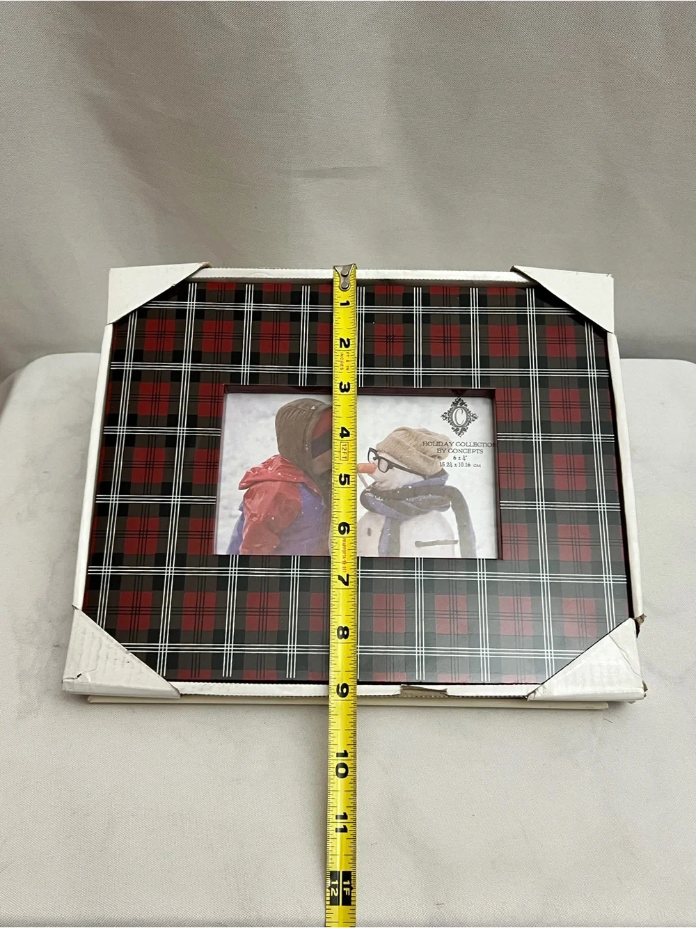 Concepts Holiday Collection Red Black Plaid 6x4 Christmas Picture Frame NIB